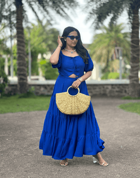 Blue Blushing Petal Dress
