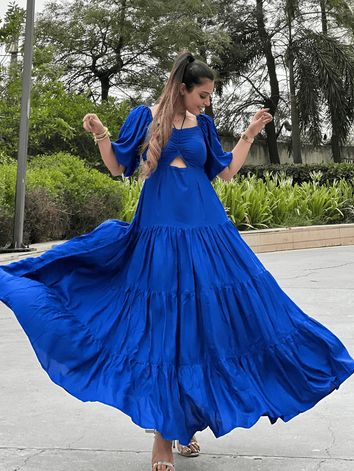 Blue Blushing Petal Dress