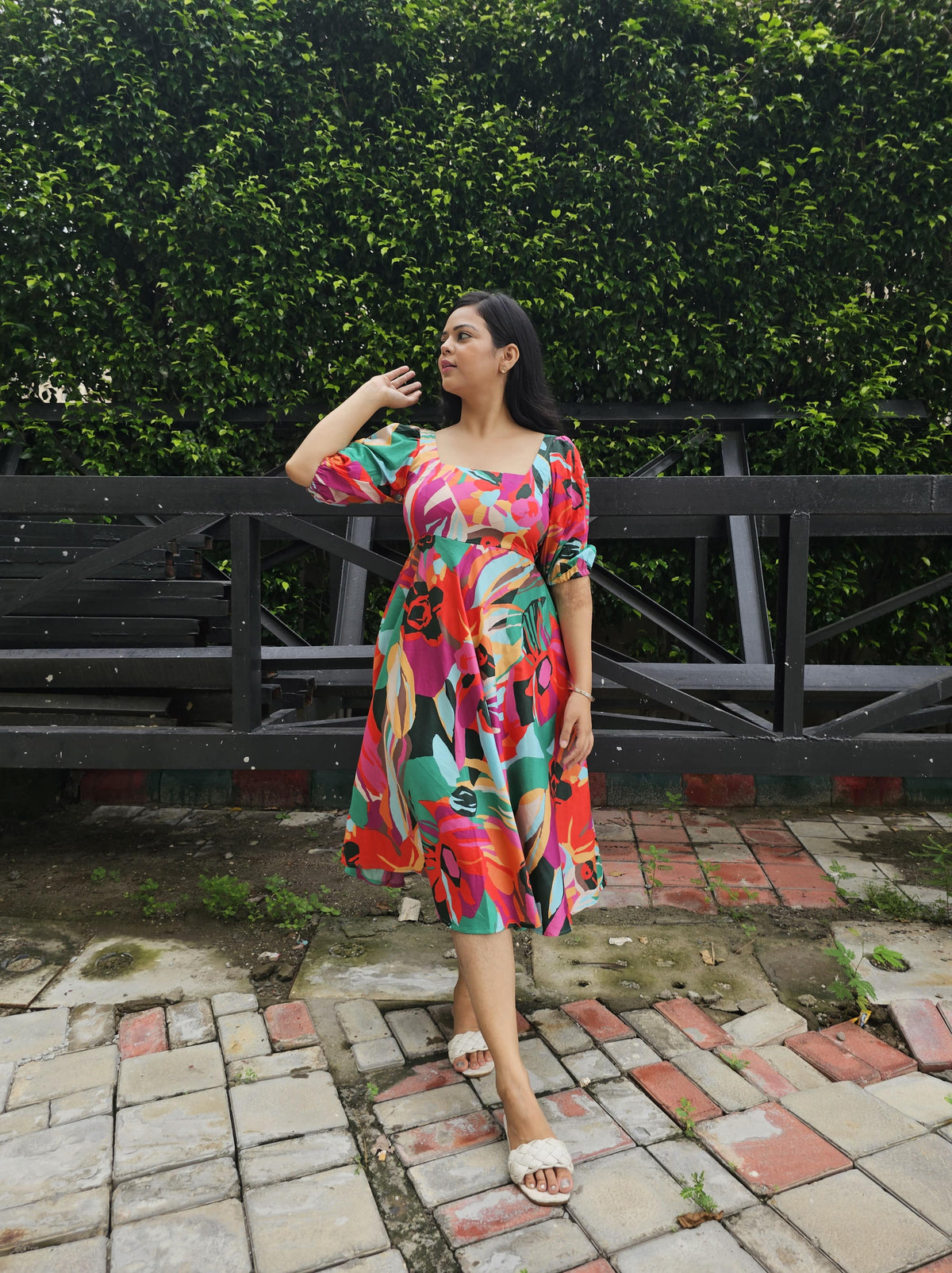 Mansi Singh Featuring in Floral Sonnet Dress