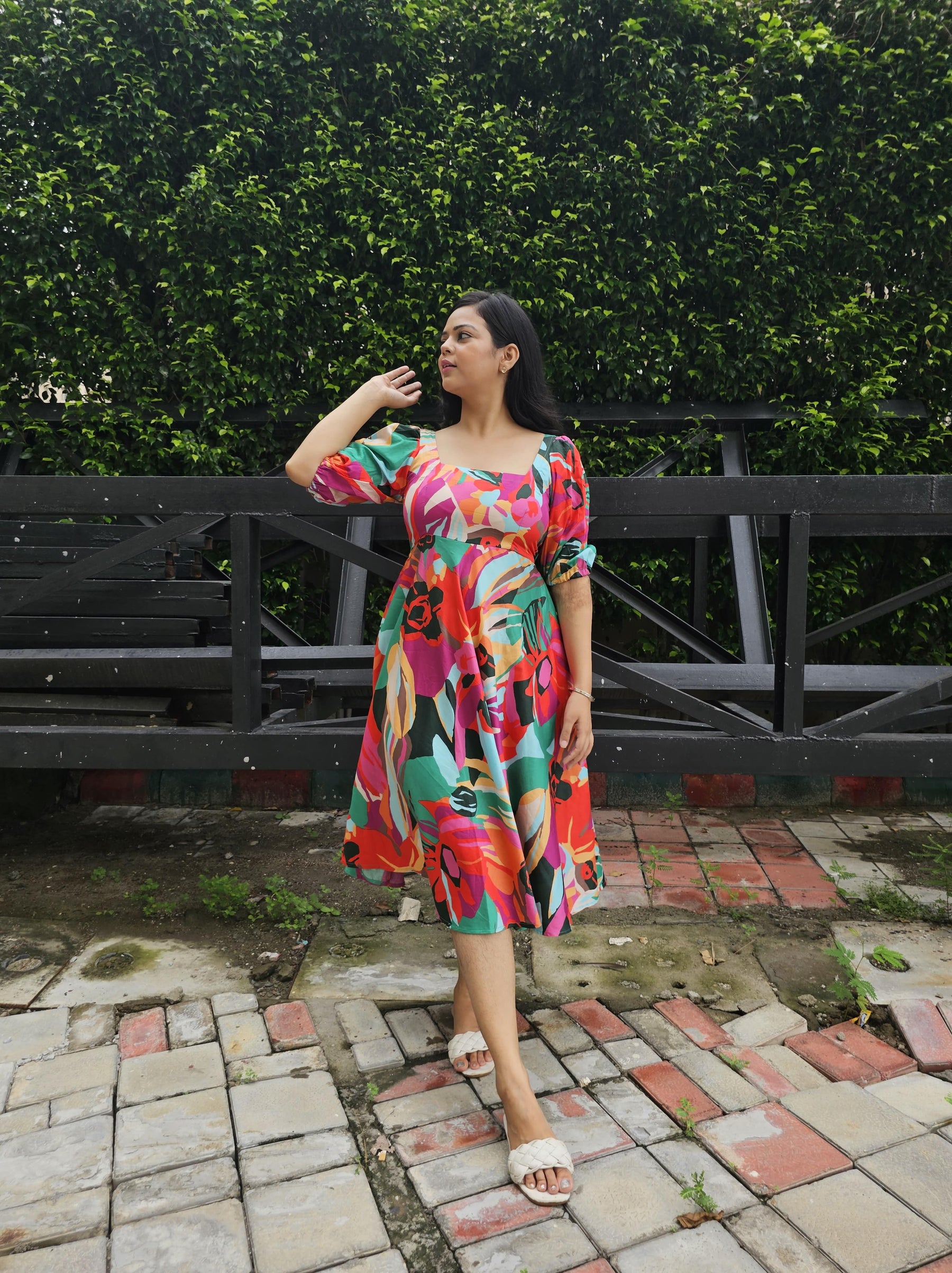 Mansi Singh Featuring in Floral Sonnet Dress