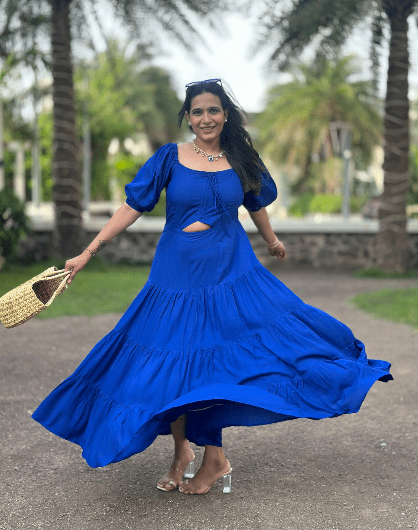 Blue Blushing Petal Dress