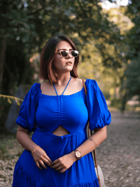 Blue Blushing Petal Dress