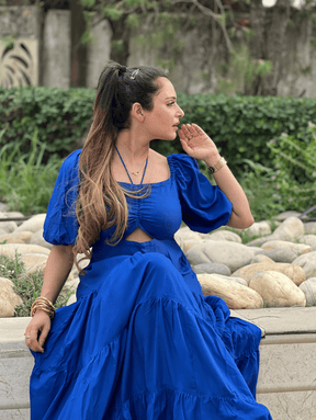 Blue Blushing Petal Dress