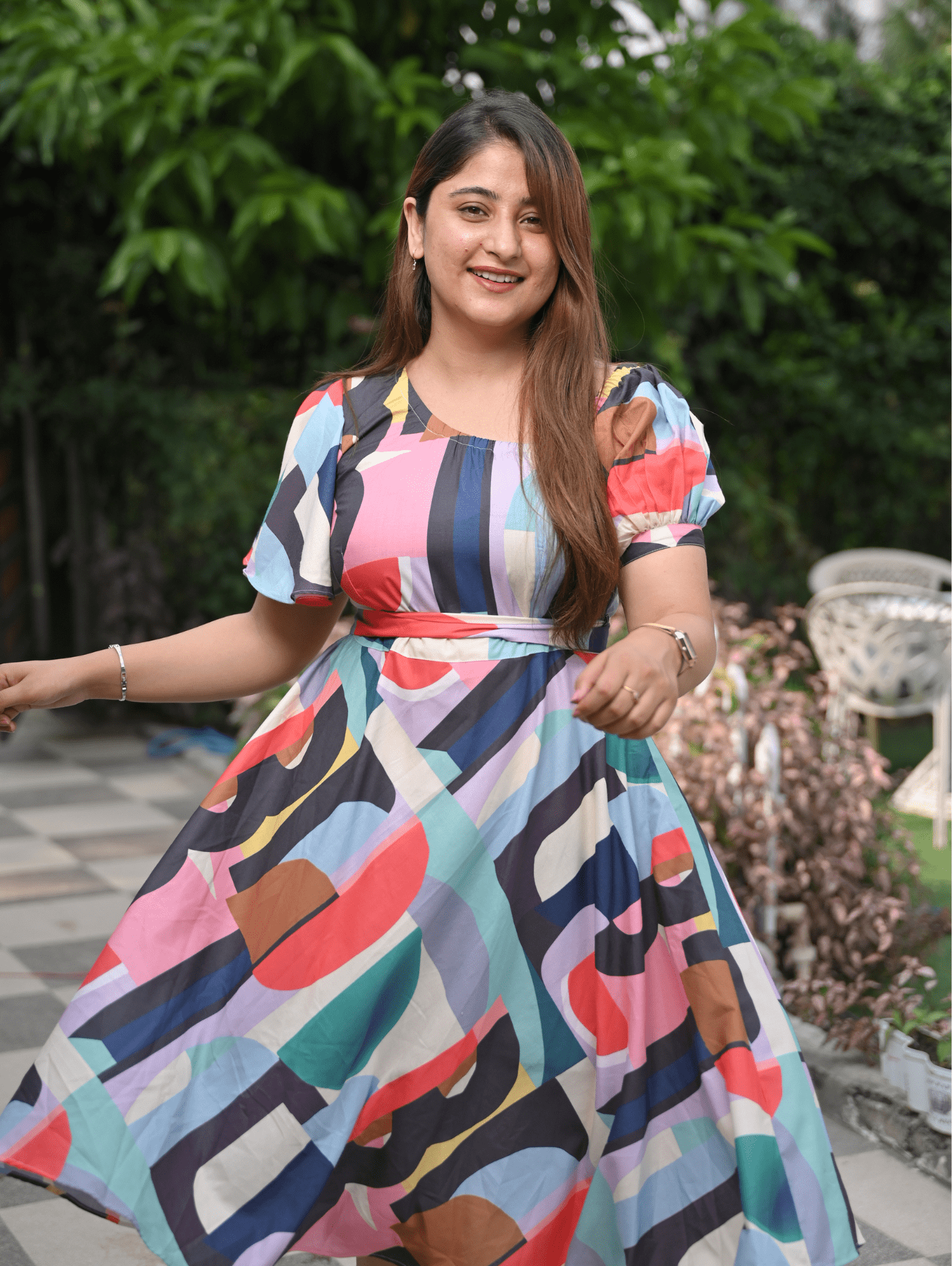 Prismatic Chic Dress