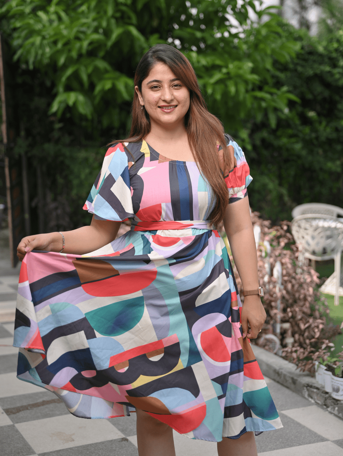 Prismatic Chic Dress