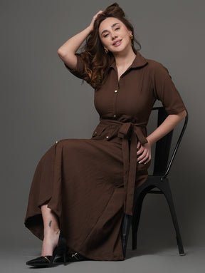 Mocha Muse Shirt Dress