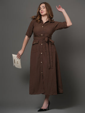 Mocha Muse Shirt Dress
