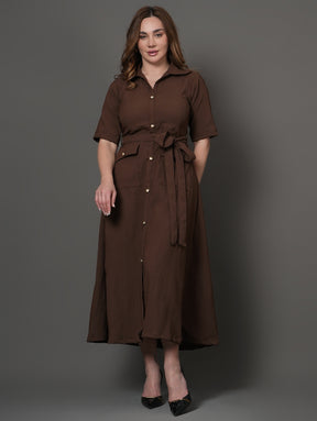 Mocha Muse Shirt Dress