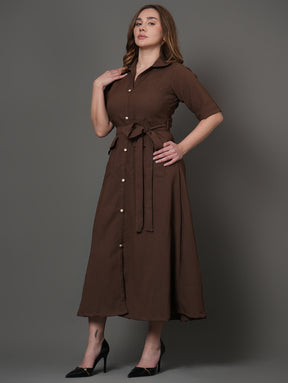 Mocha Muse Shirt Dress