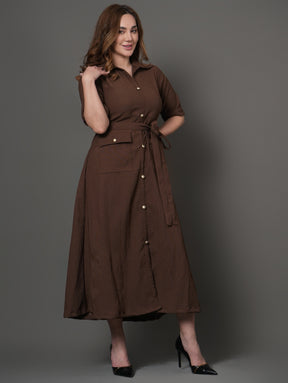Mocha Muse Shirt Dress