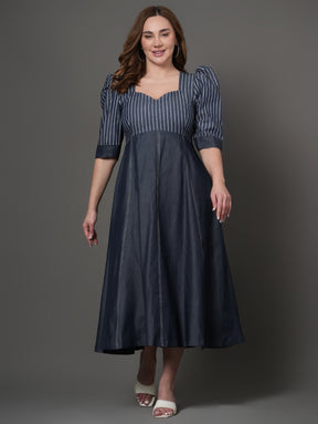 Valora Denim Midi Dress