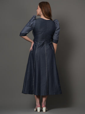 Valora Denim Midi Dress