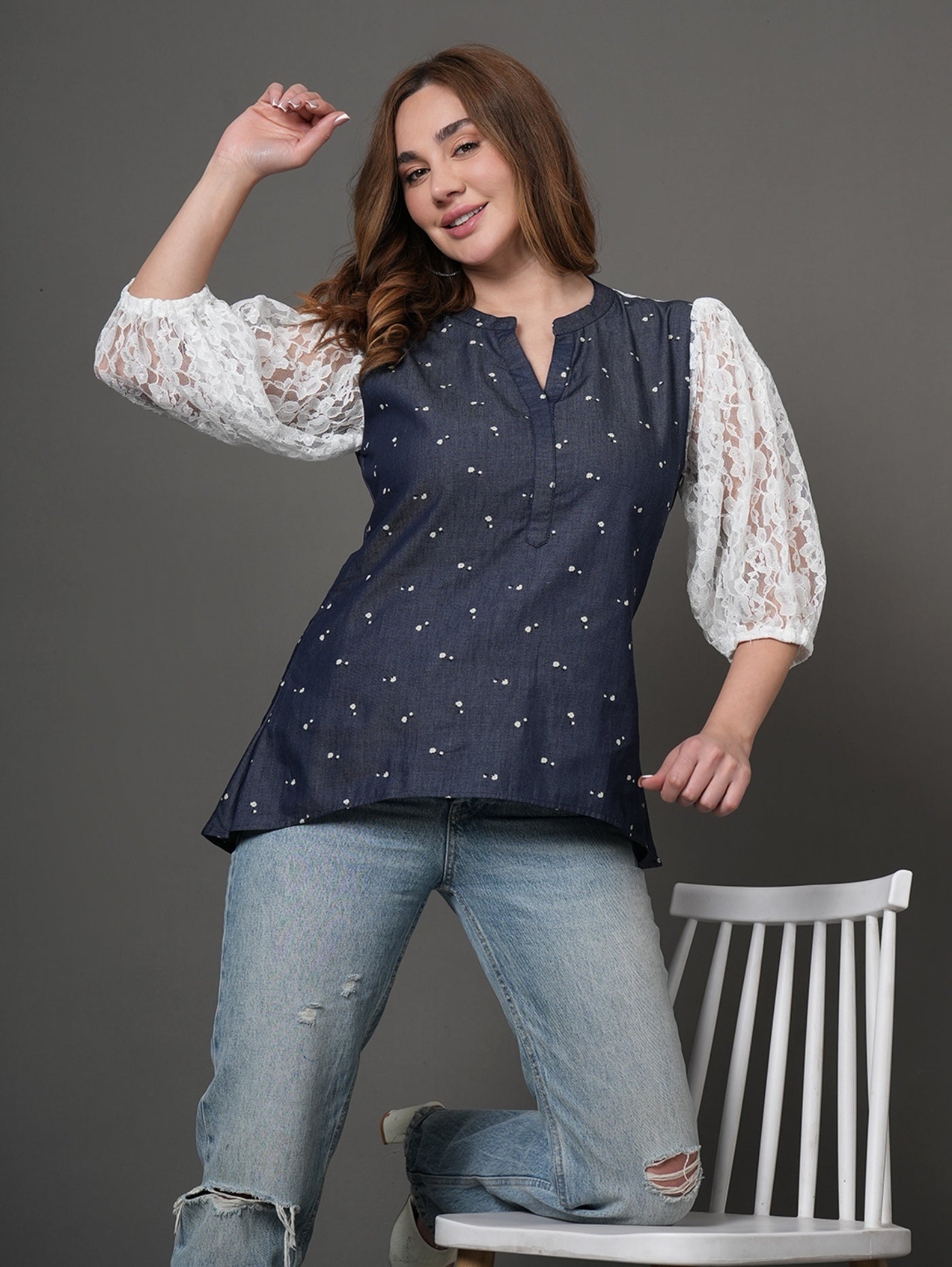 Denim Grace Top