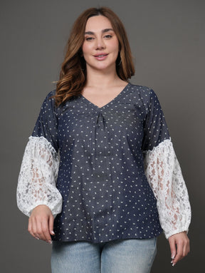 Petal Denim Top