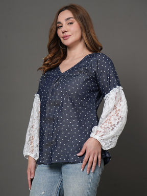 Petal Denim Top