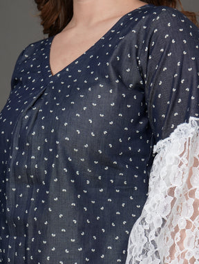 Petal Denim Top