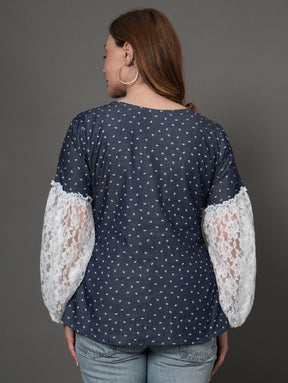Petal Denim Top