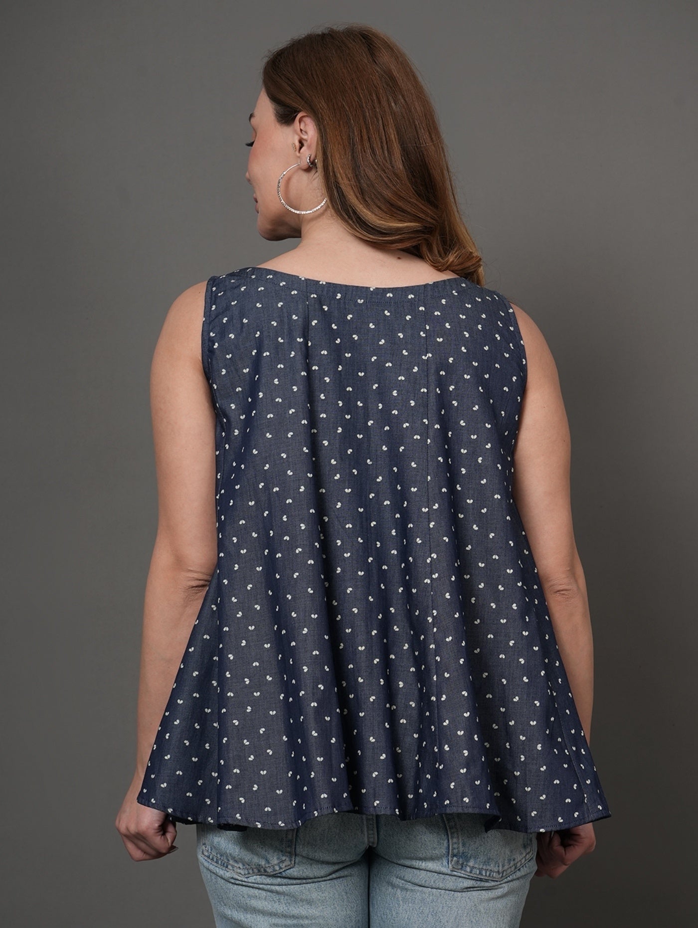 Cloudy Blue Denim Top