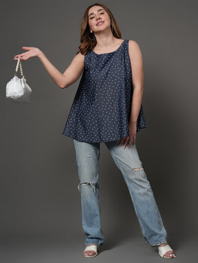 Cloudy Blue Denim Top
