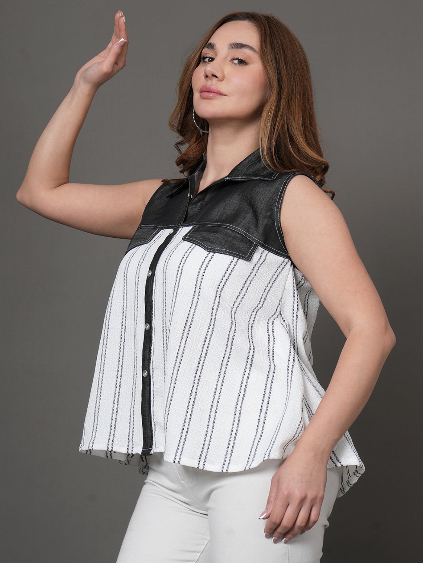 Denim Charm Top