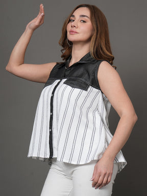 Denim Charm Top