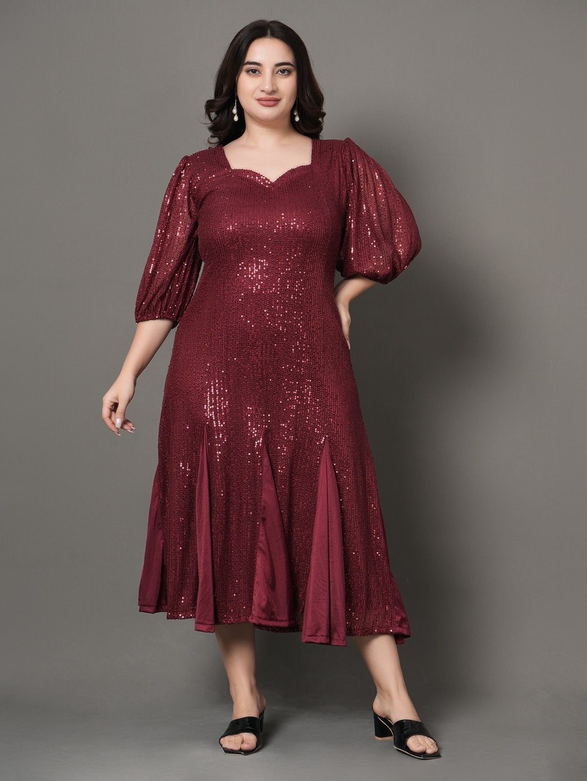 Rose Shimmer Party Dress