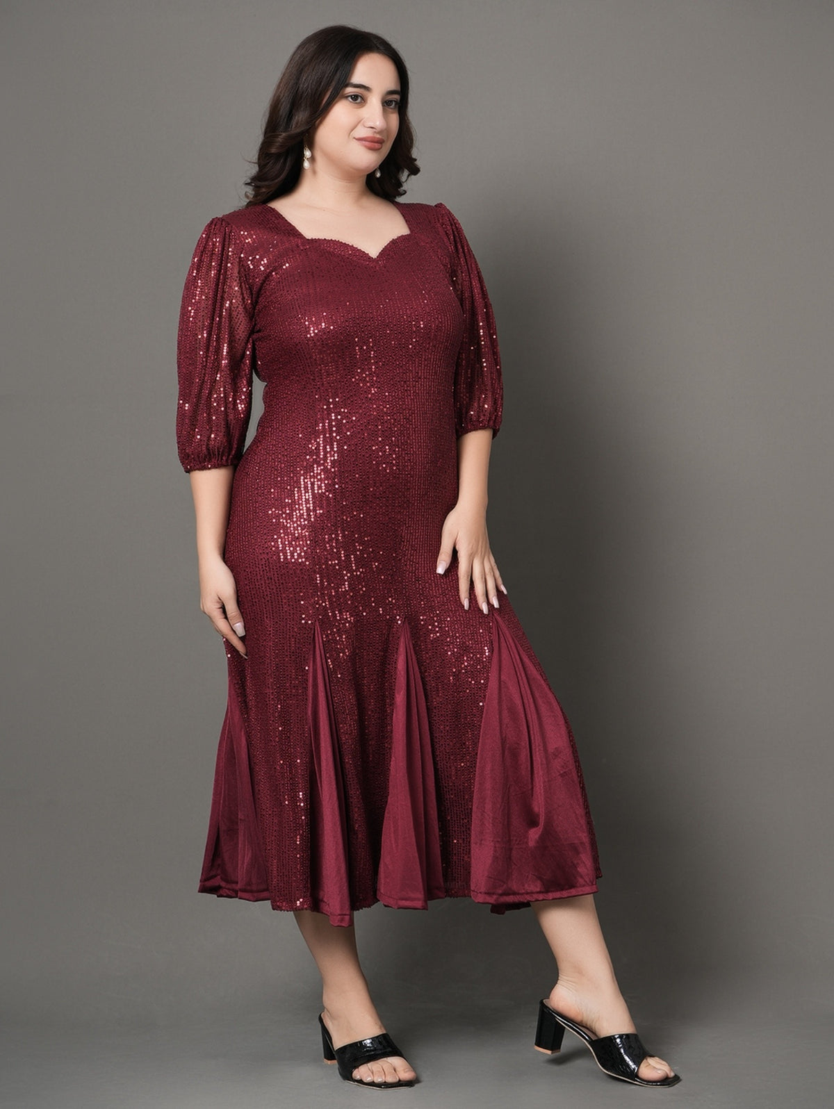 Rose Shimmer Party Dress