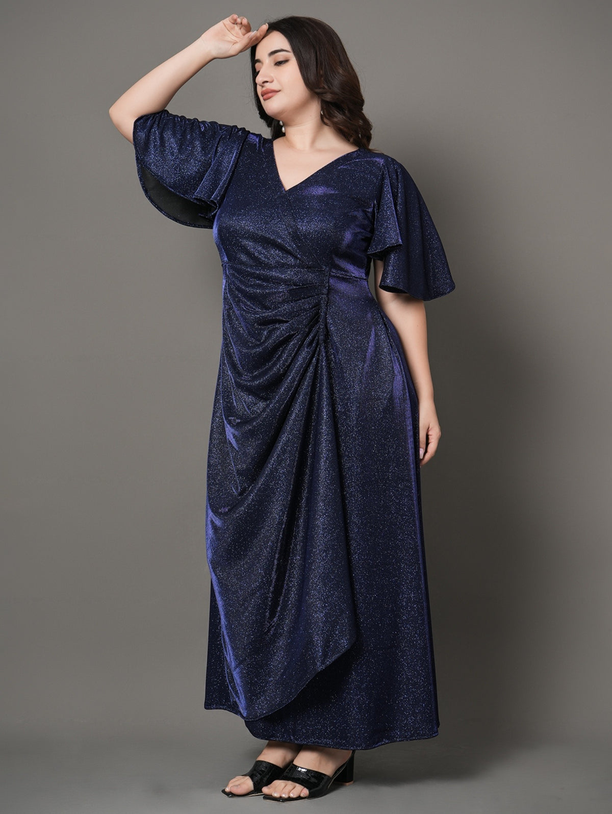 Sparkle Drape Party Dress