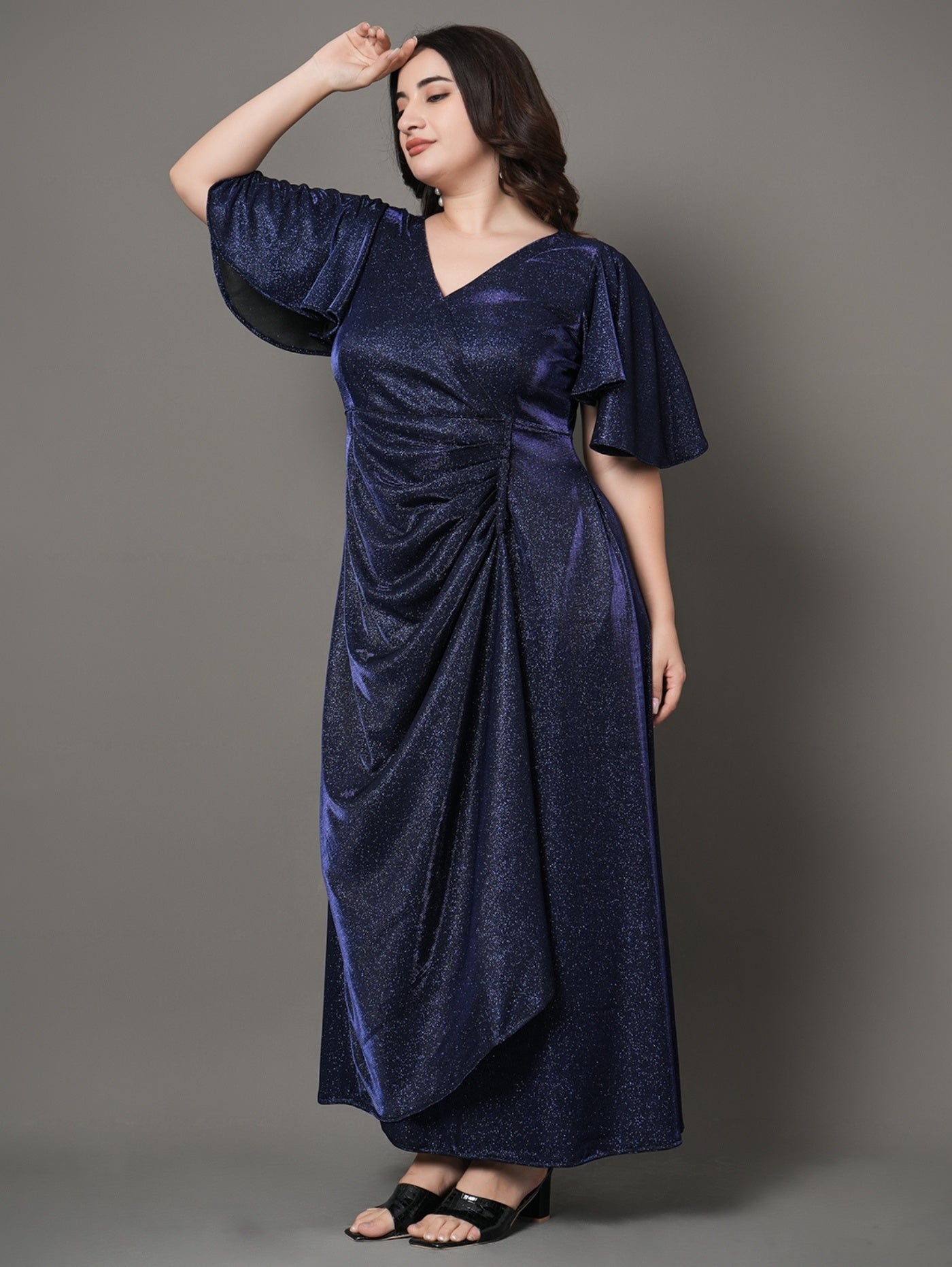 Sparkle Drape Party Dress