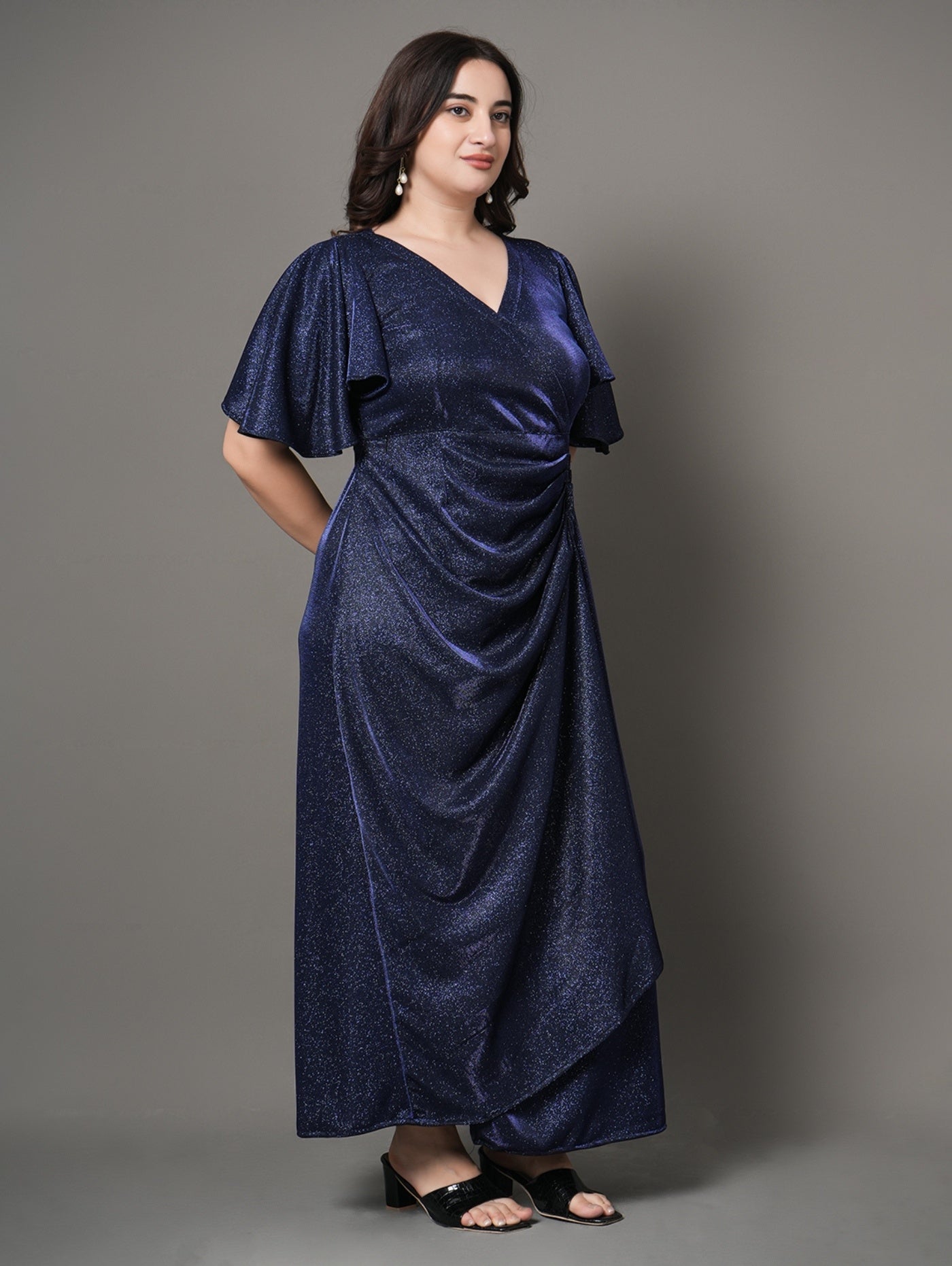 Sparkle Drape Party Dress