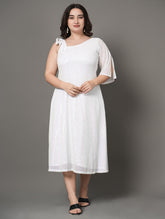 White Sequin Party Dress