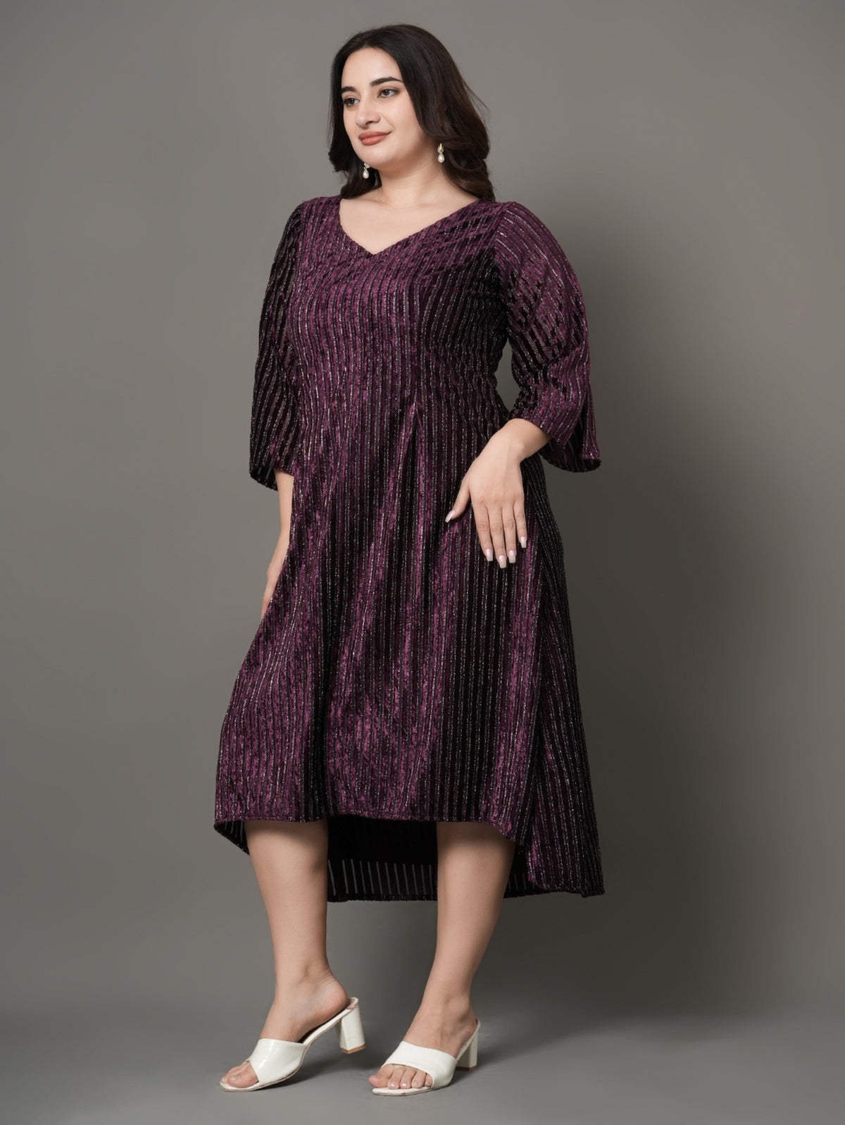 Wine Whisper Party Dress