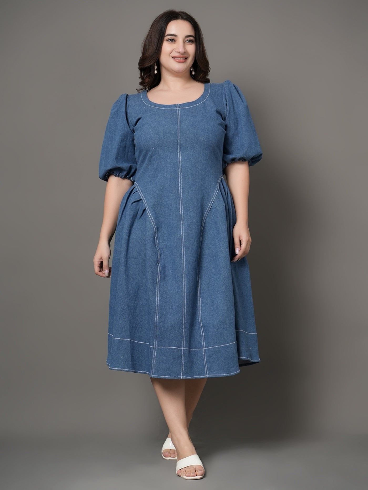 Chic Horizon Denim Dress