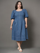Chic Horizon Denim Dress