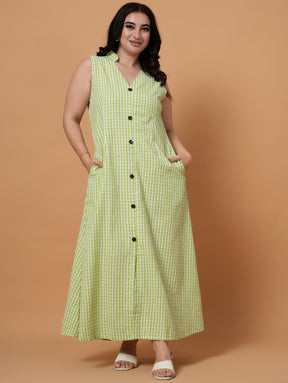 Gingham Maxi Dress