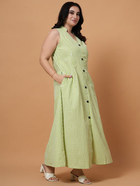 Gingham Maxi Dress