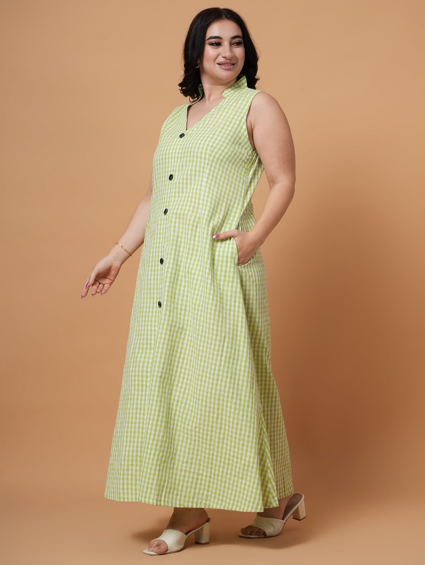 Gingham Maxi Dress