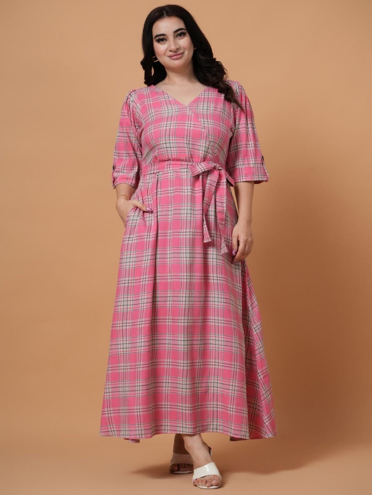 Everpink Check A-Line Dress