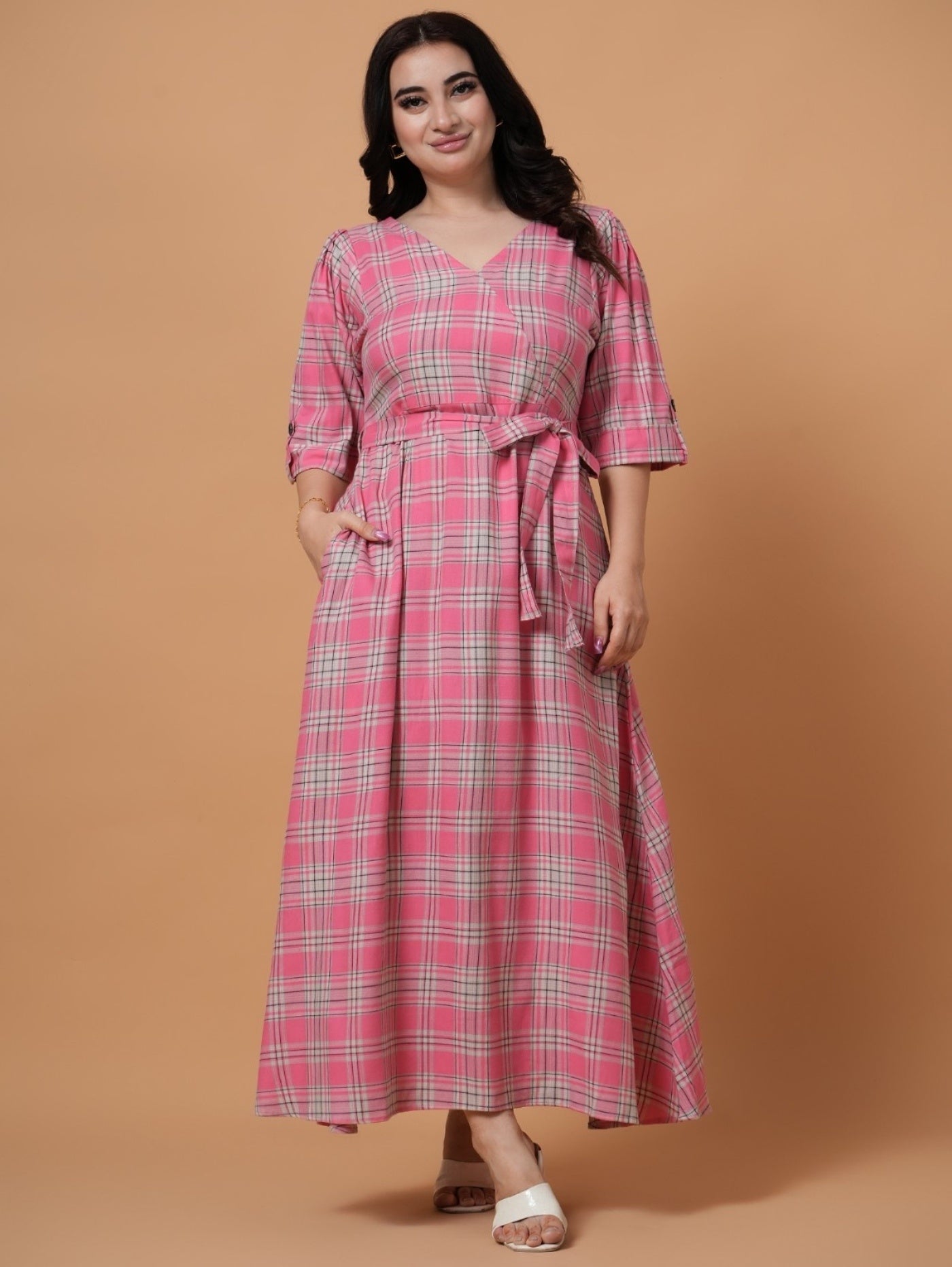 Everpink Check A-Line Dress