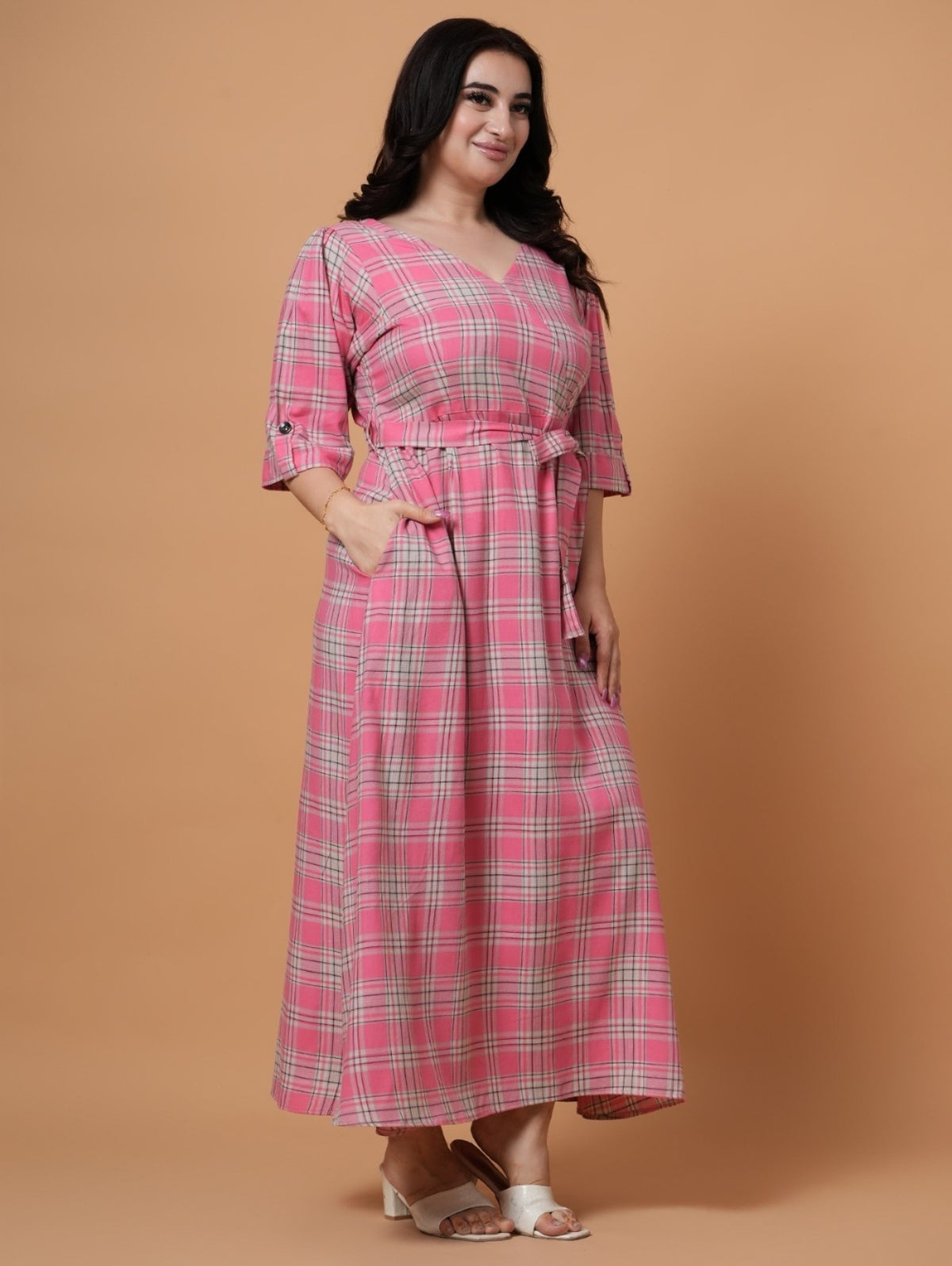 Everpink Check A-Line Dress