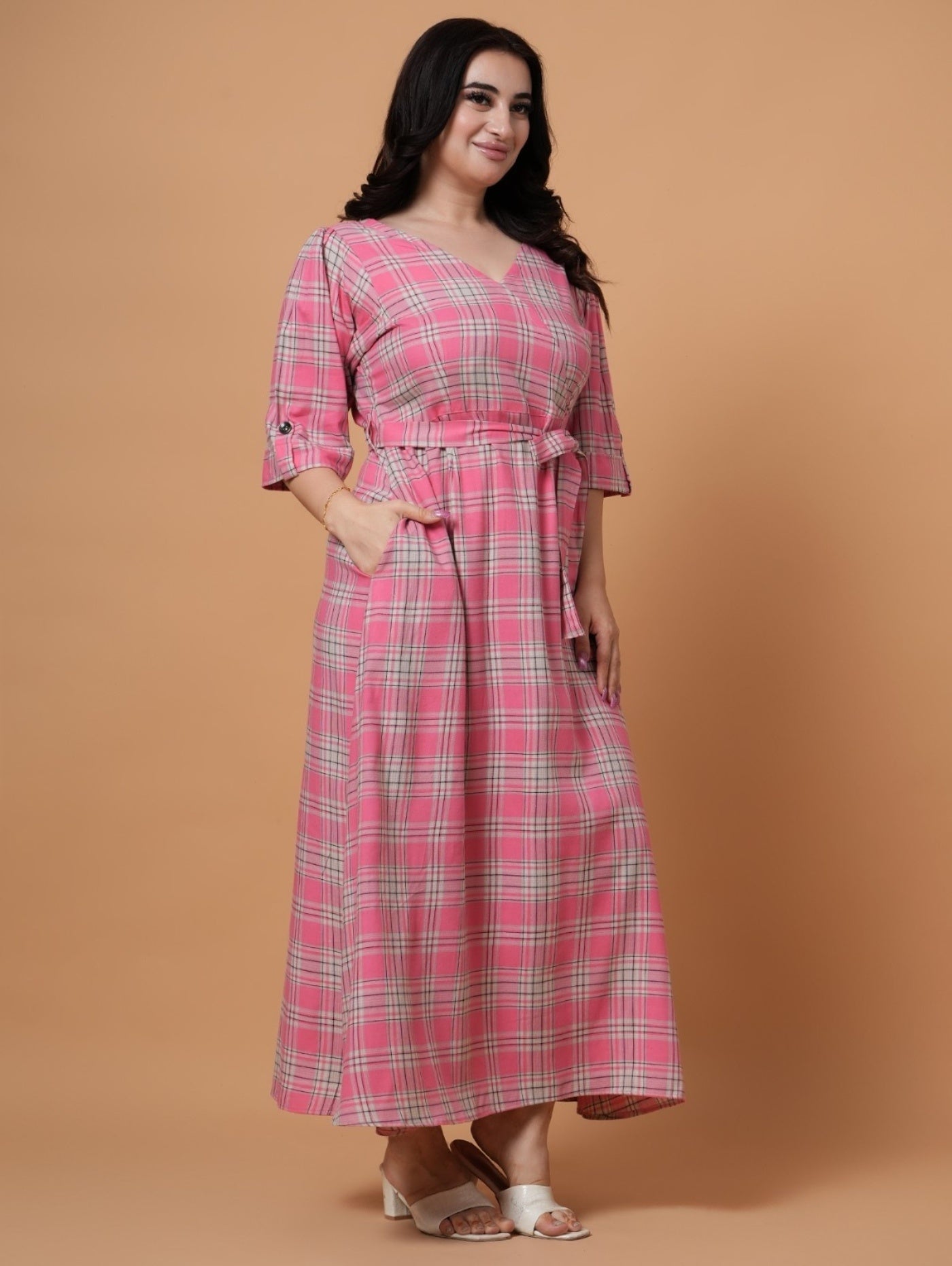 Everpink Check A-Line Dress