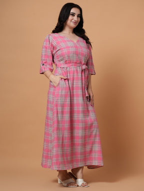 Everpink Check A-Line Dress