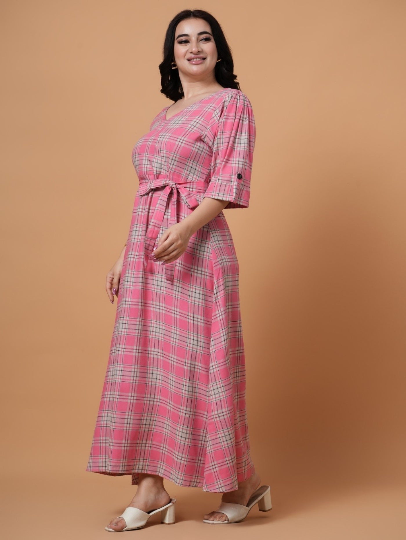 Everpink Check A-Line Dress