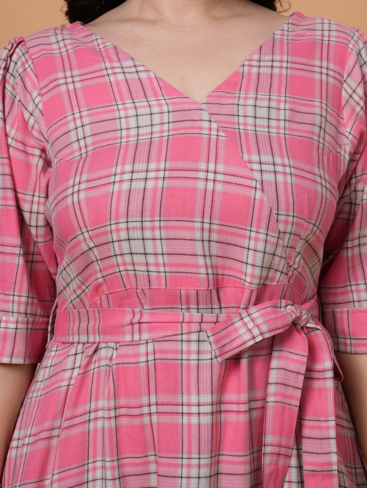 Everpink Check A-Line Dress