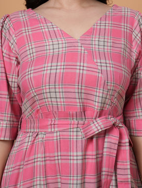 Everpink Check A-Line Dress