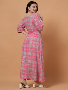 Everpink Check A-Line Dress
