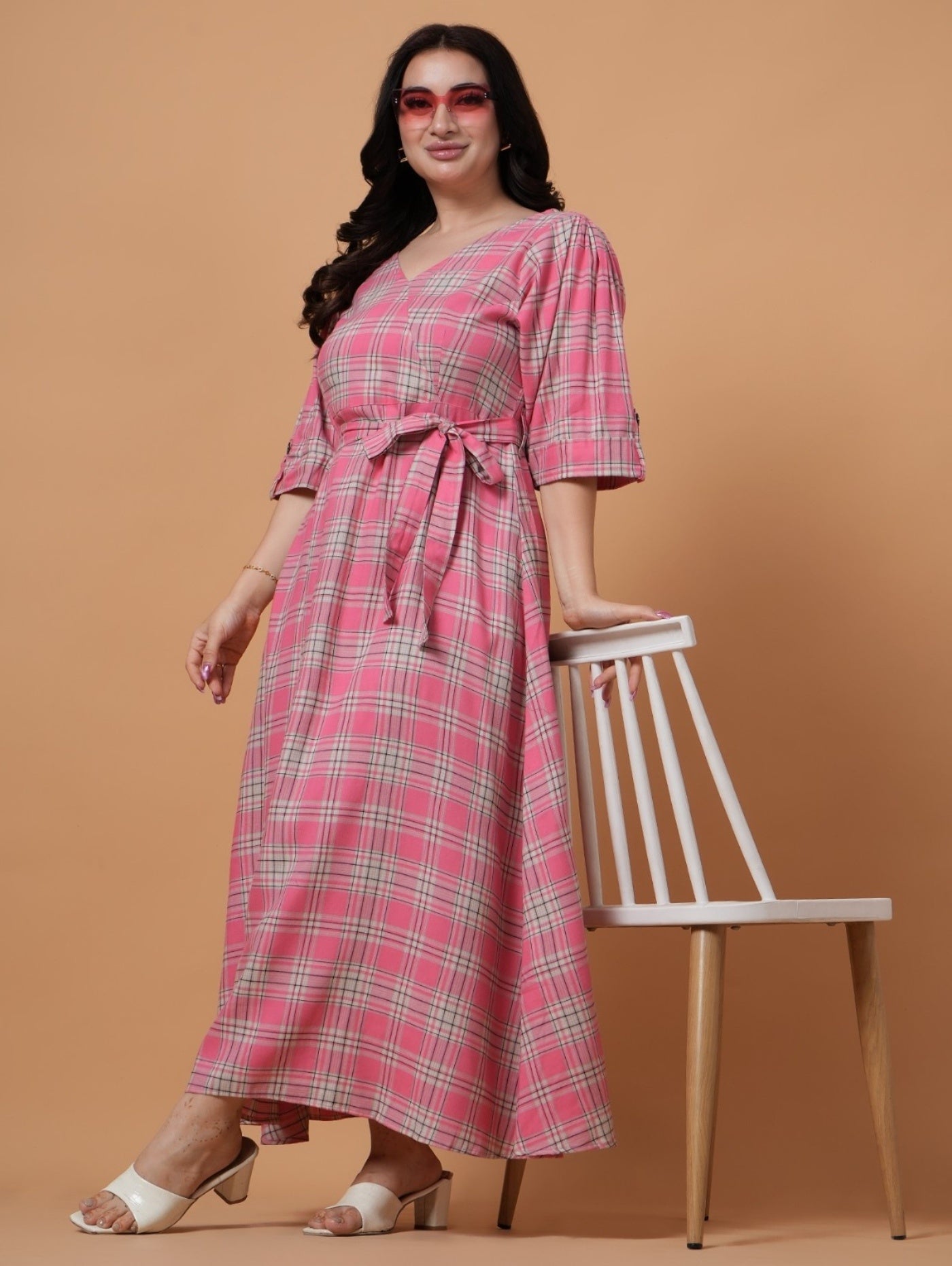 Everpink Check A-Line Dress