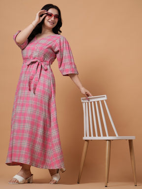 Everpink Check A-Line Dress