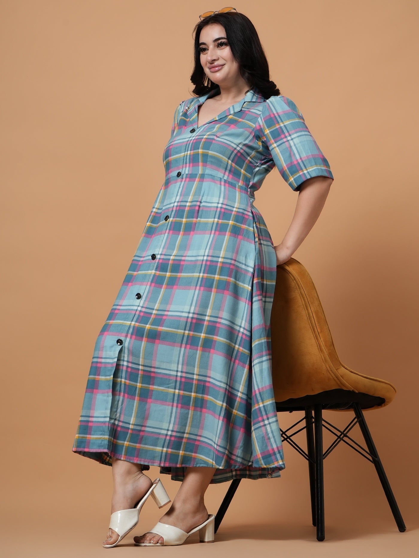 Ease & Grace Check Dress