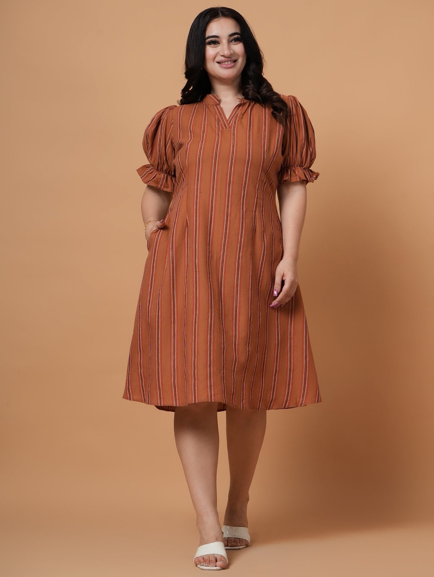 Copper Stripe Dress